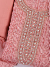 Chiken Work Georgette Unstitched Suit With Dupatta